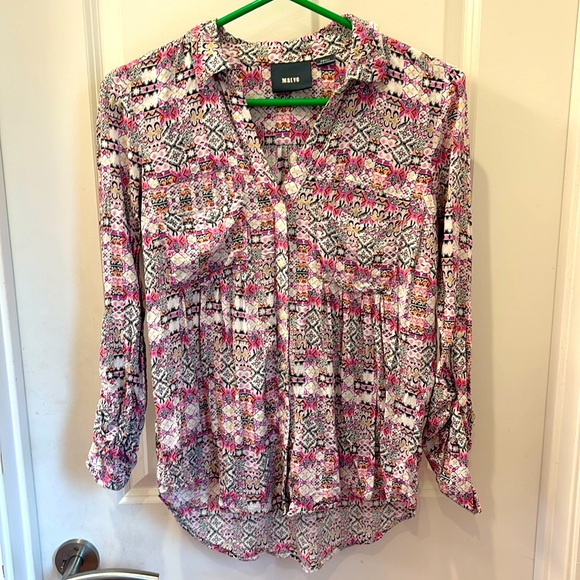 Maeve Tops - EUC Anthropologies Maeve hi low button down blouse -S